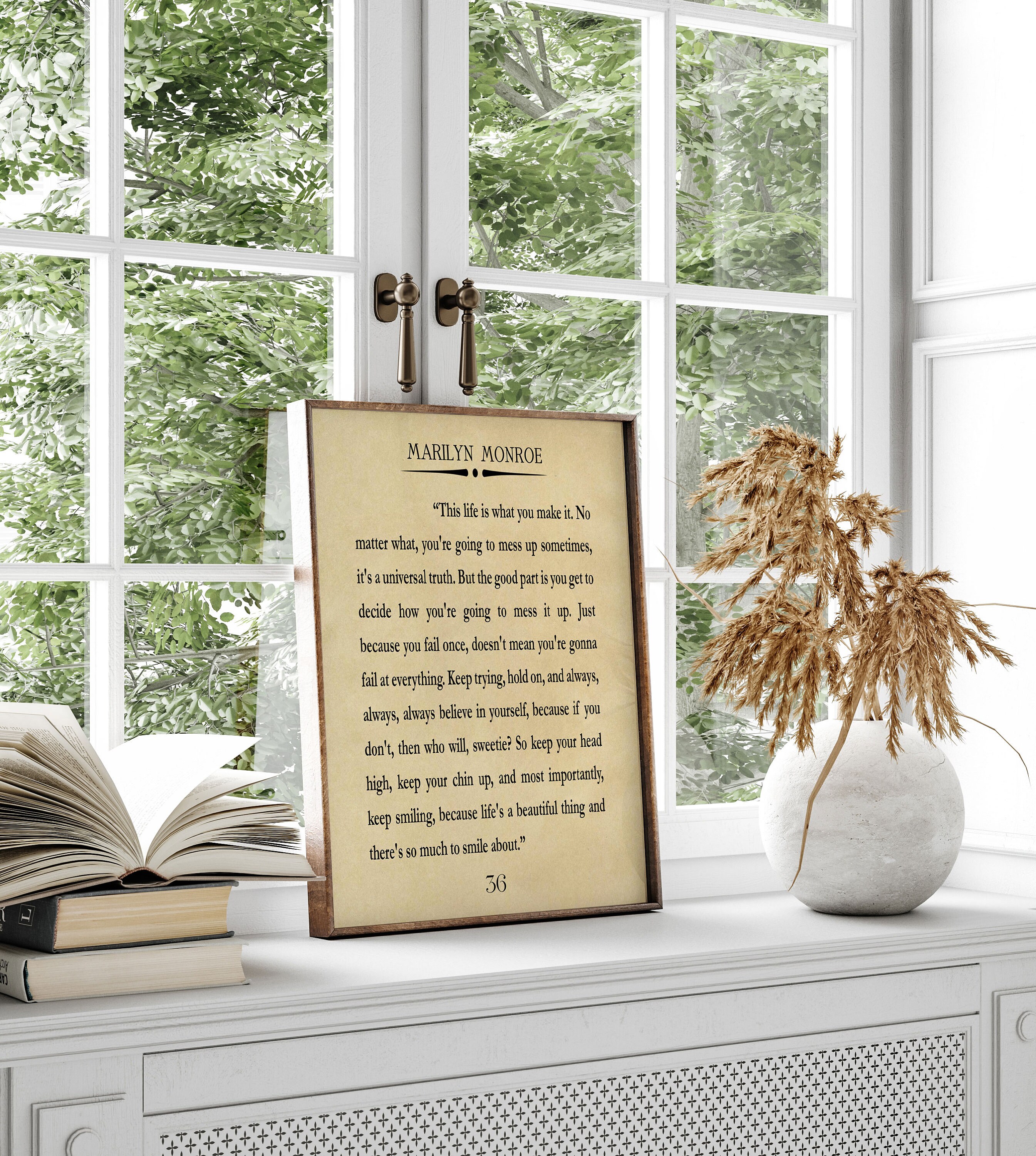Marilyn Monroe Quote Marilyn Monroe Print Marilyn Monroe Wall Art