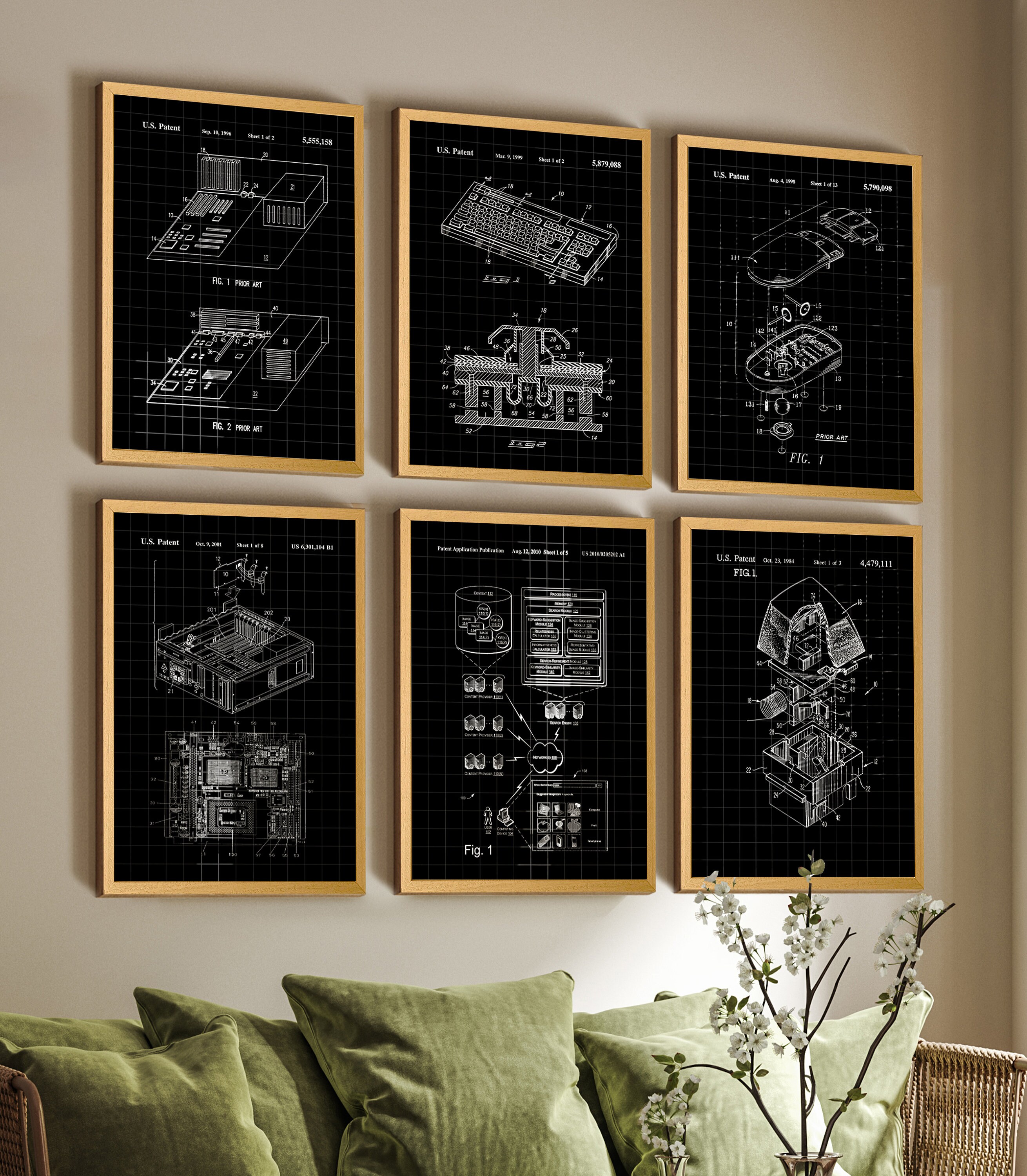 Computer Patent Artwork Computer Patent Art Print Set: IT Enthusiast Gift, Minimalist Decor - Etsy