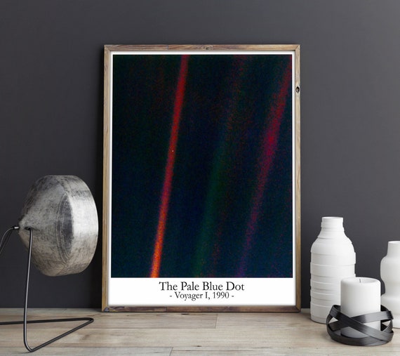 The Pale Blue Dot Poster Pale Blue Dot Print Astronomy Poster Etsy