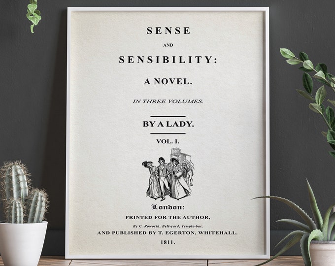 Sense and Sensibility Jane Austen Book Title Page