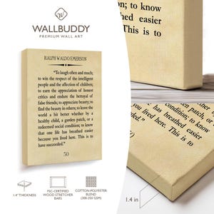 Ralph Waldo Emerson Zitat Print: Oft und viel lachen - Wandkunst Bild 6