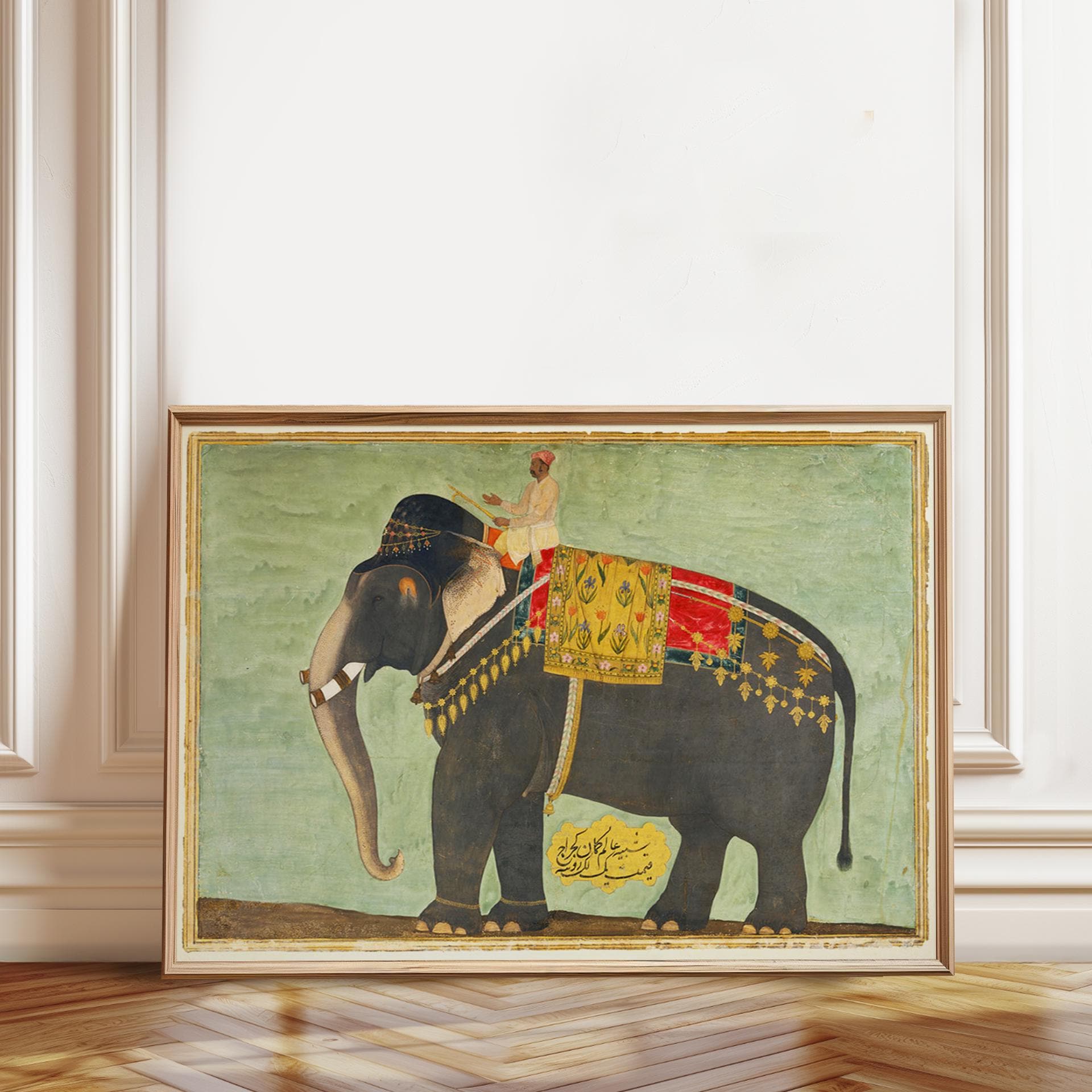 Elephant Print Indian Elephant Poster from 1640 - Poster, Framed, and Canvas Print