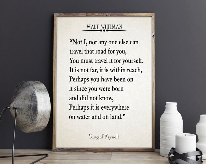 Song of Myself by Walt Whitman Poetry Print