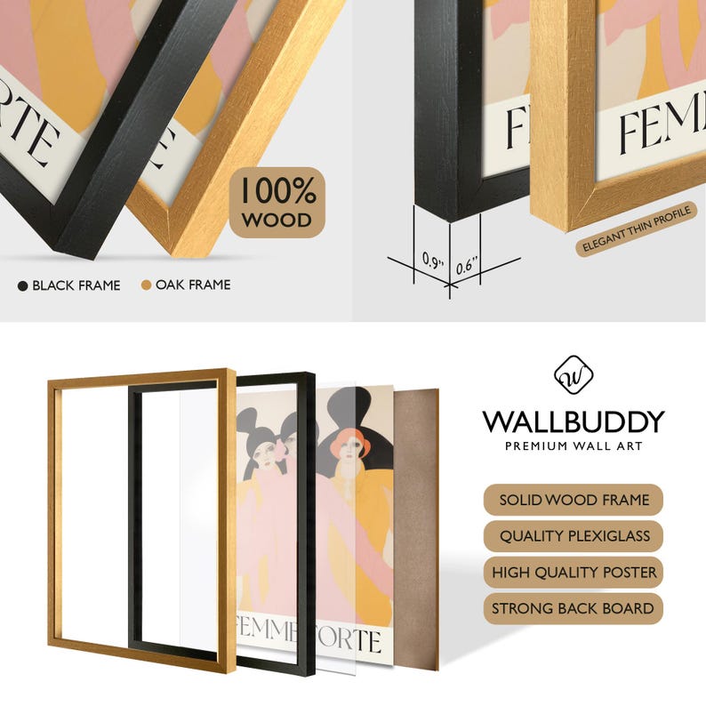 Art Deco-tryck med starka kvinnor: Modeillustration, stärkande väggkonst bild 8