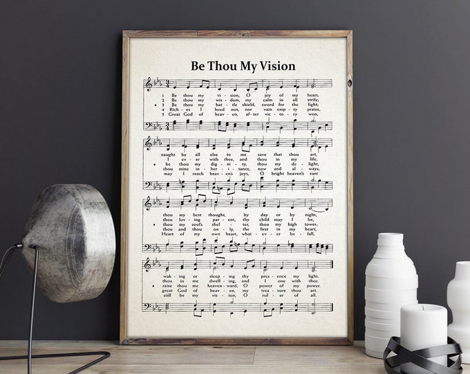 Be Thou My Vision Hymn Sheet Music Hymn Wall Art
