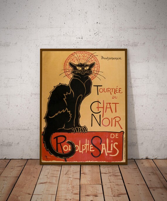 Le Chat Noir Poster By Théophile Alexandre Steinlen Black Cat Poster Iconic Graphic Design Poster French Art French Posters Living Room Art