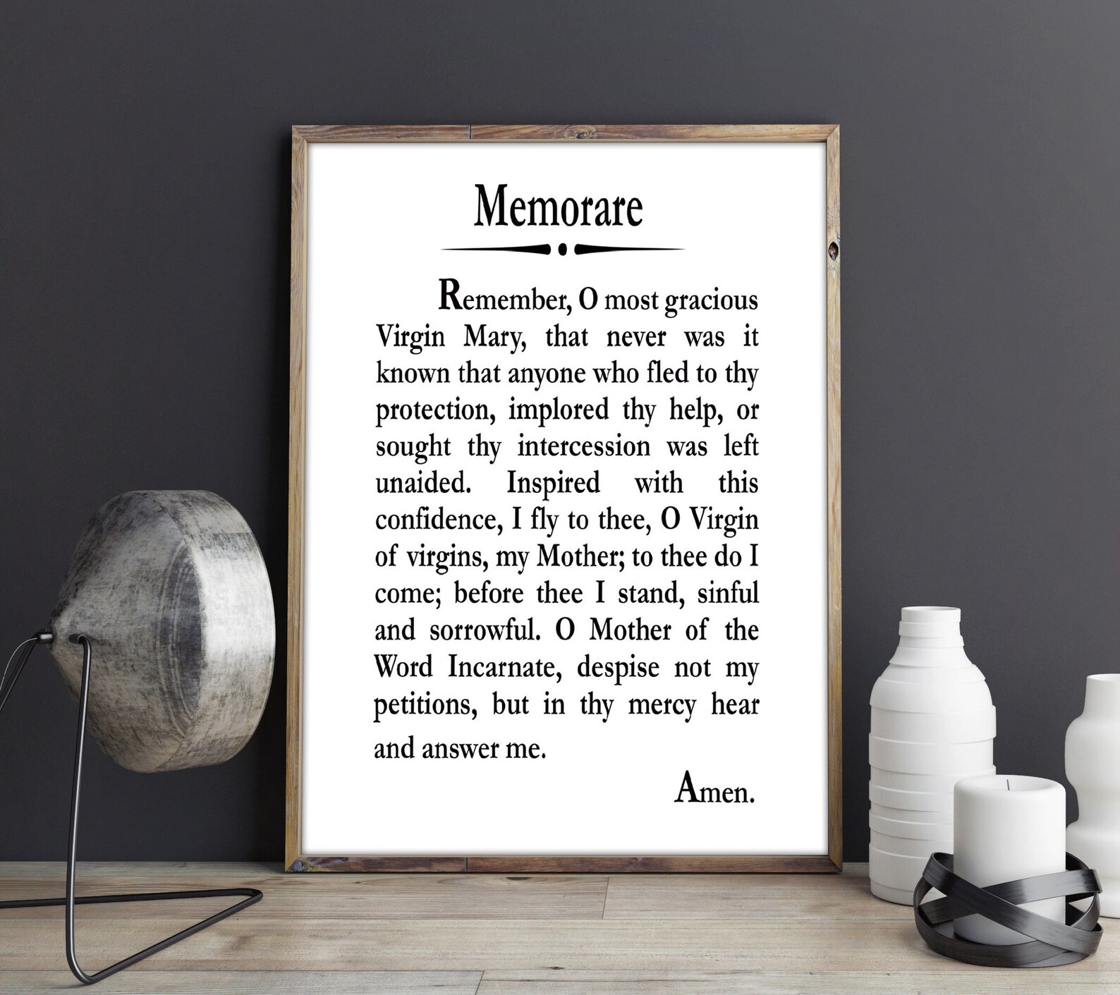 Memorare Prayer Catholic Prayer Print Prayer Gift for Family - Etsy