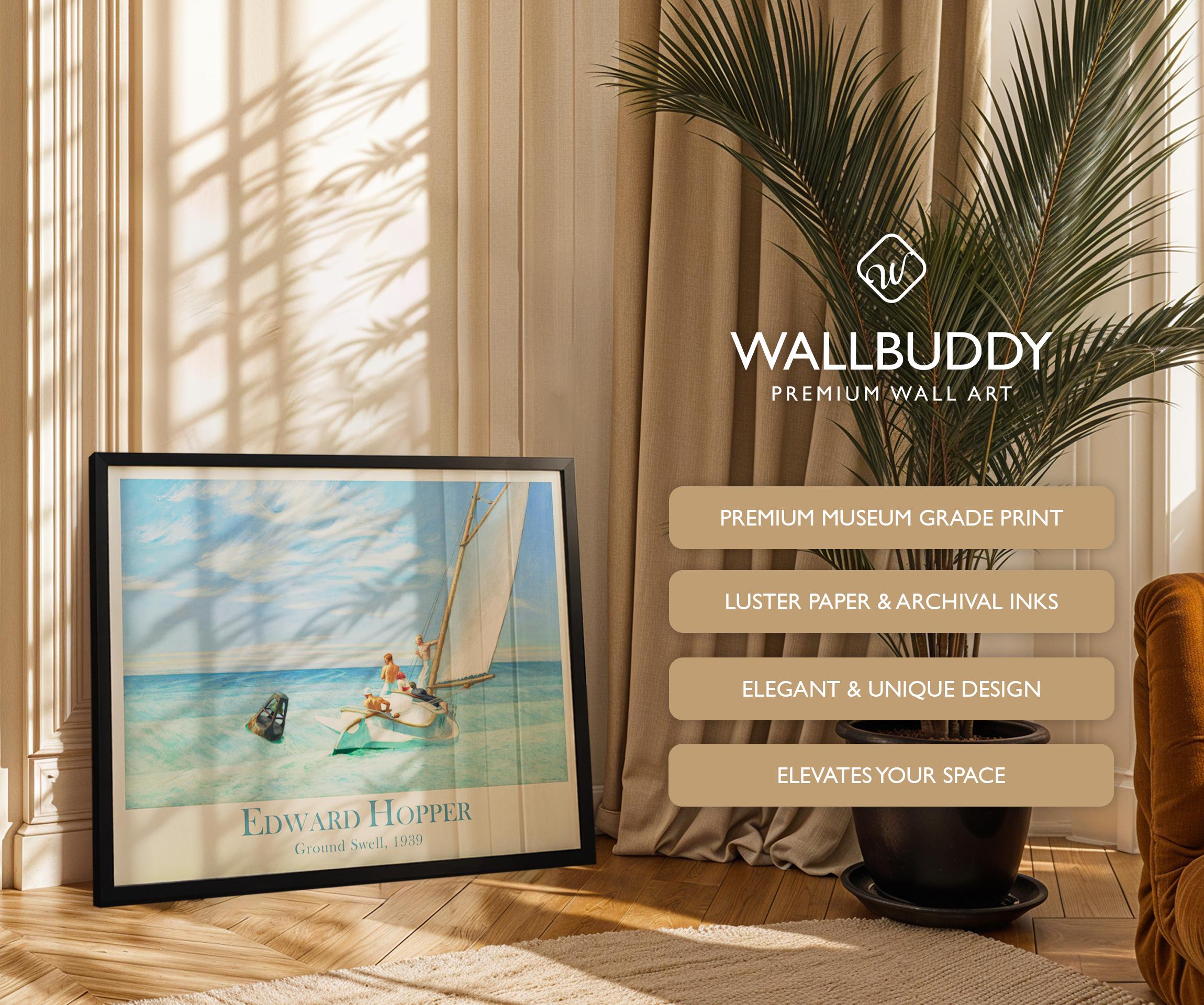 Ground Swell Nautical Poster: Captivating Seascape Art by