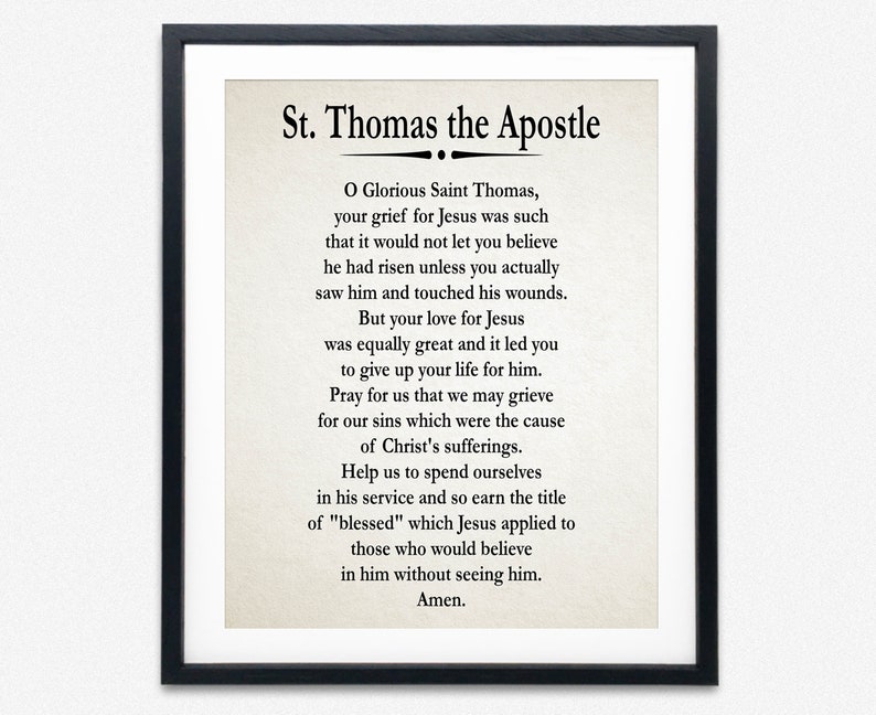 Prayer of St Thomas the Apostle Prayer for Direction and Discernment