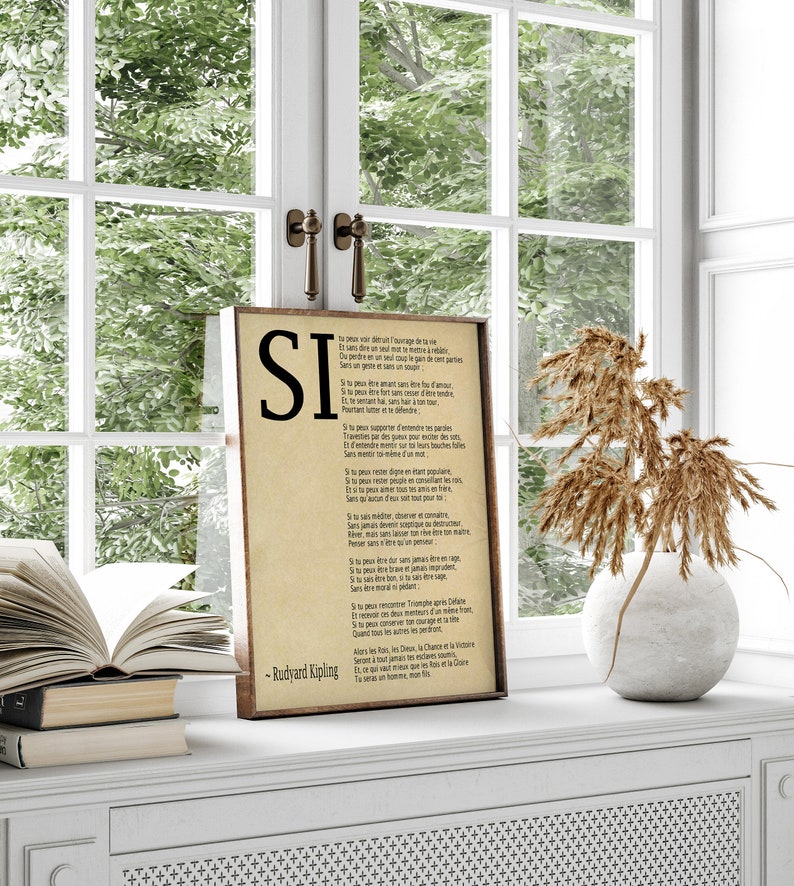 Si Par Rudyard Kipling Poème En Français - Etsy