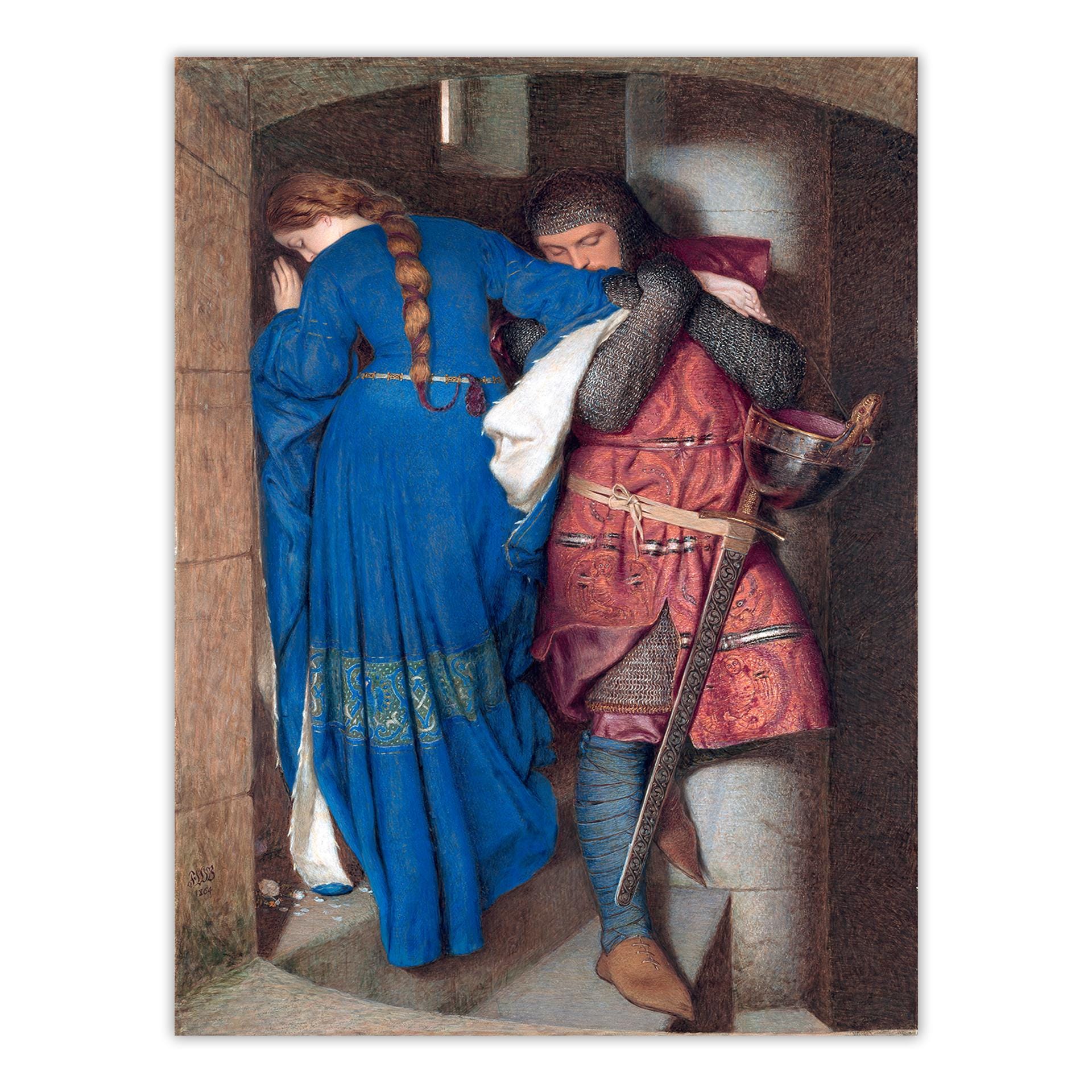 壁掛け絵画　ラインの74砲艦　ウィリアムフレデリックミッチェル Romantic Painting: the Meeting on the Turret Stairs - Fine Art