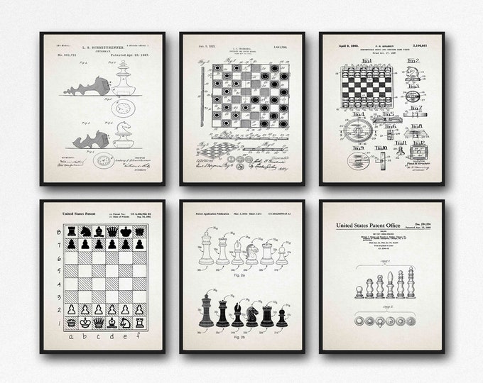 Chess Playing Decor Chess Gift Set Chess Decor Set of 6 WB497-502