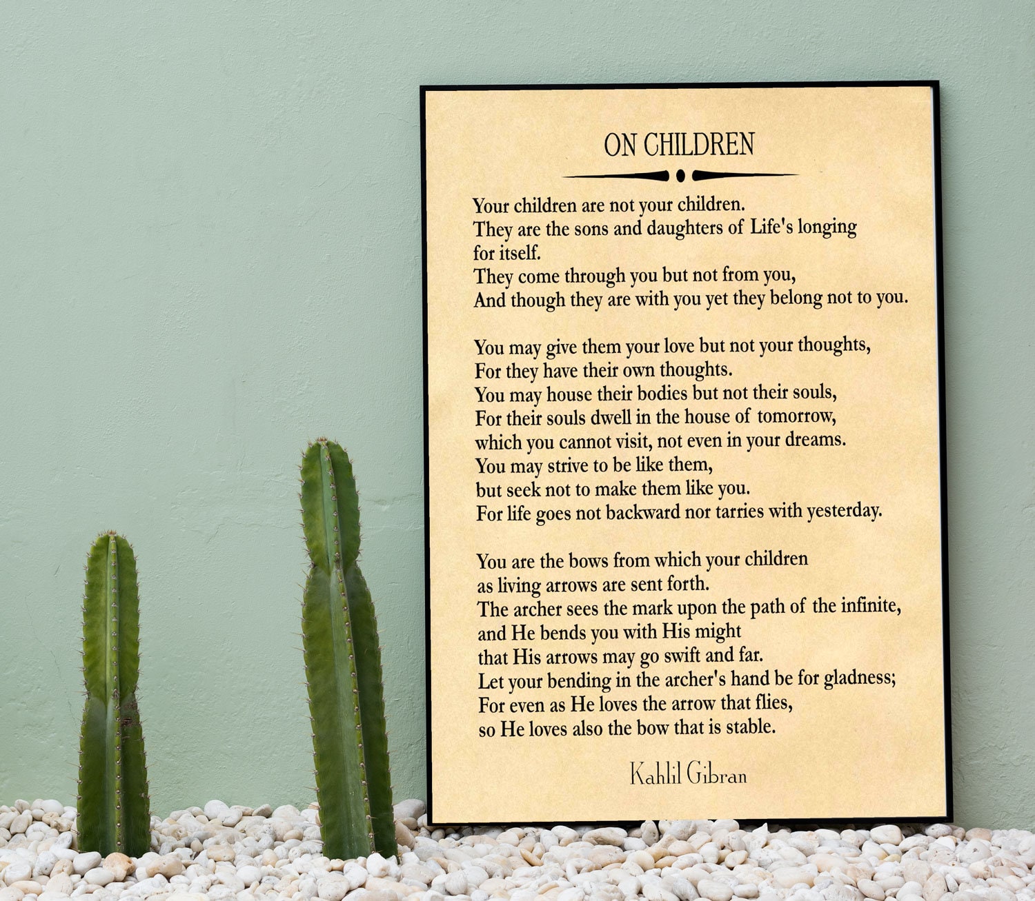 On Children Poem By Kahlil Gibran Quote The Prophet Etsy 日本