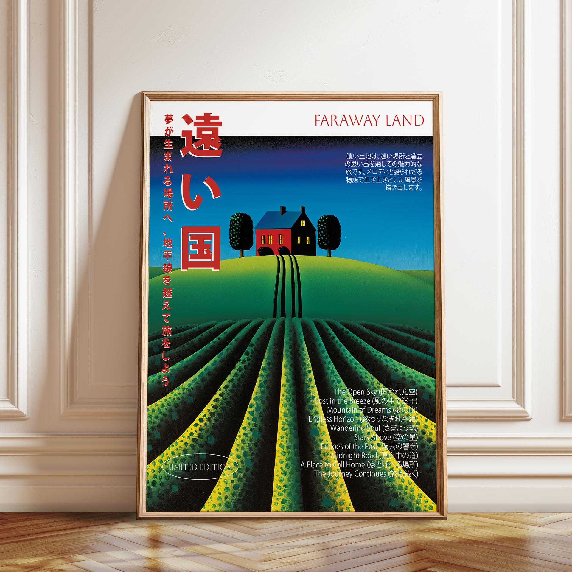 日本のシュールな風景画アートプリント：レトロな旅行ポスター - Etsy 日本