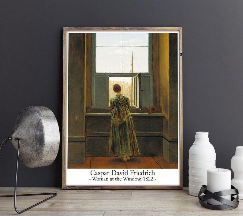 Caspar David Friedrich Femme à la fenêtre 1822 Peinture Grande Etsy