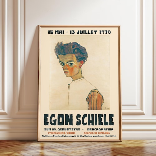 Egon Schiele Exhibition Poster: 1970 Staatsgalerie Vienna