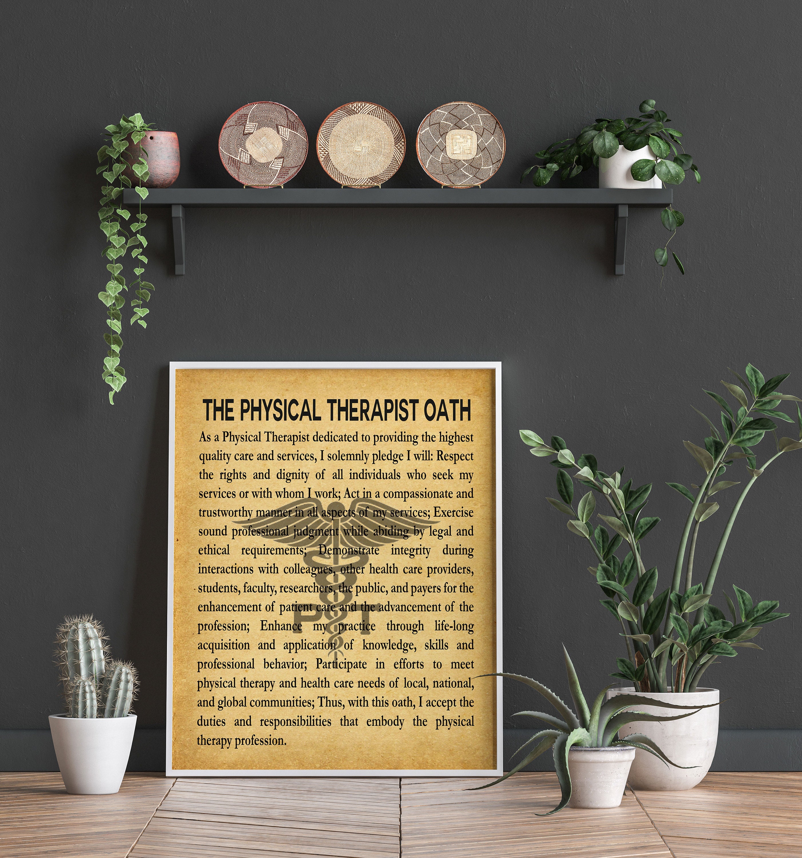 Physical Therapist Oath PT Gift Physio Print Physical Therapist