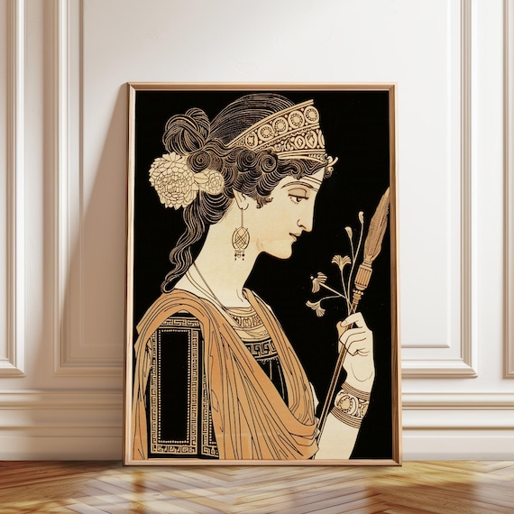 Athena Art Print: Ancient Greek Goddess Poster, Framed or Canvas