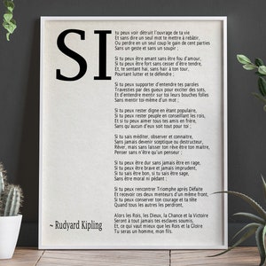 Si par Rudyard Kipling Poème en Français Ivory