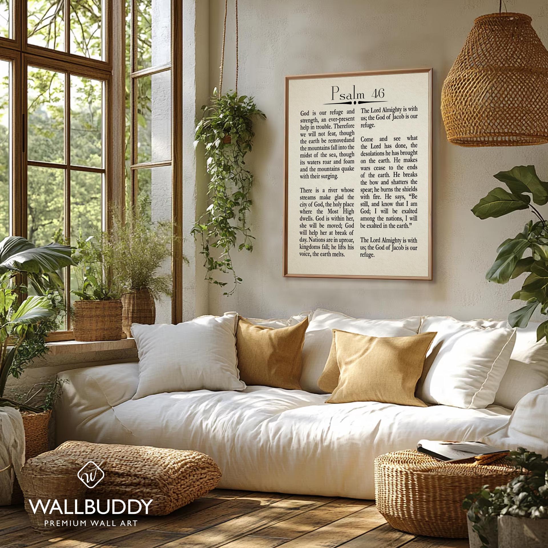 Psalm 46 Bible Verse Art Print: Inspirational Christian Home Decor - Etsy