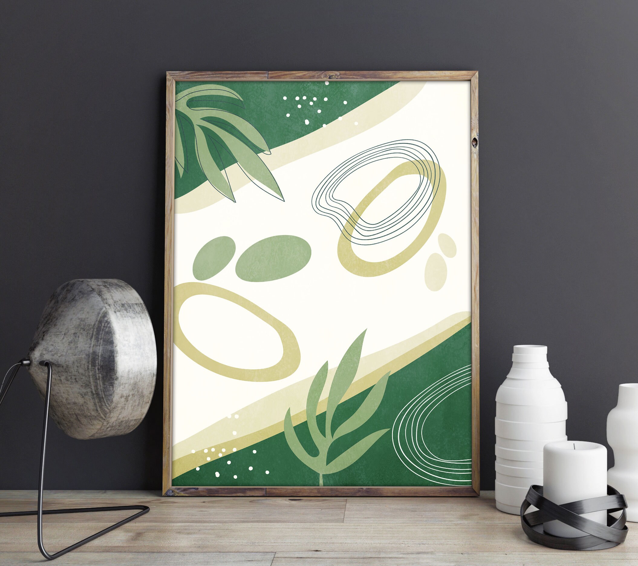 Grüne Blumen Set von 6 Drucke frische moderne Home Decor | Etsy