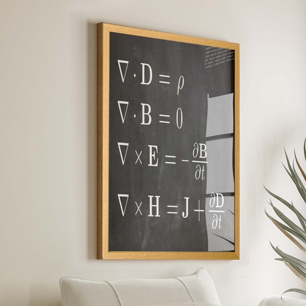 Unveil the Beauty of Science with Maxwell's Equations Patent Poster - Ideal Math Decor and Gift for Scientists and Math Enthusiasts - WB207