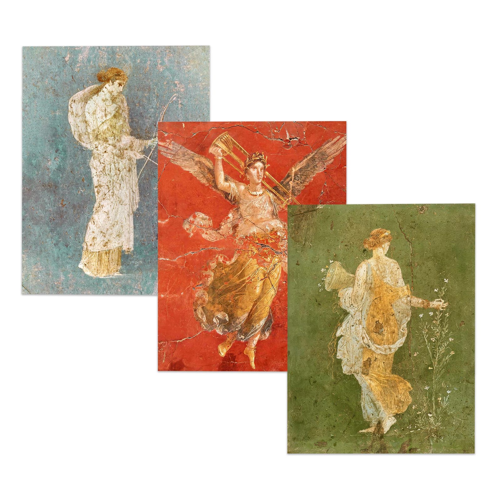 Roman Goddesses Art Print Set: Diana, Flora, Victoria - Classical ...