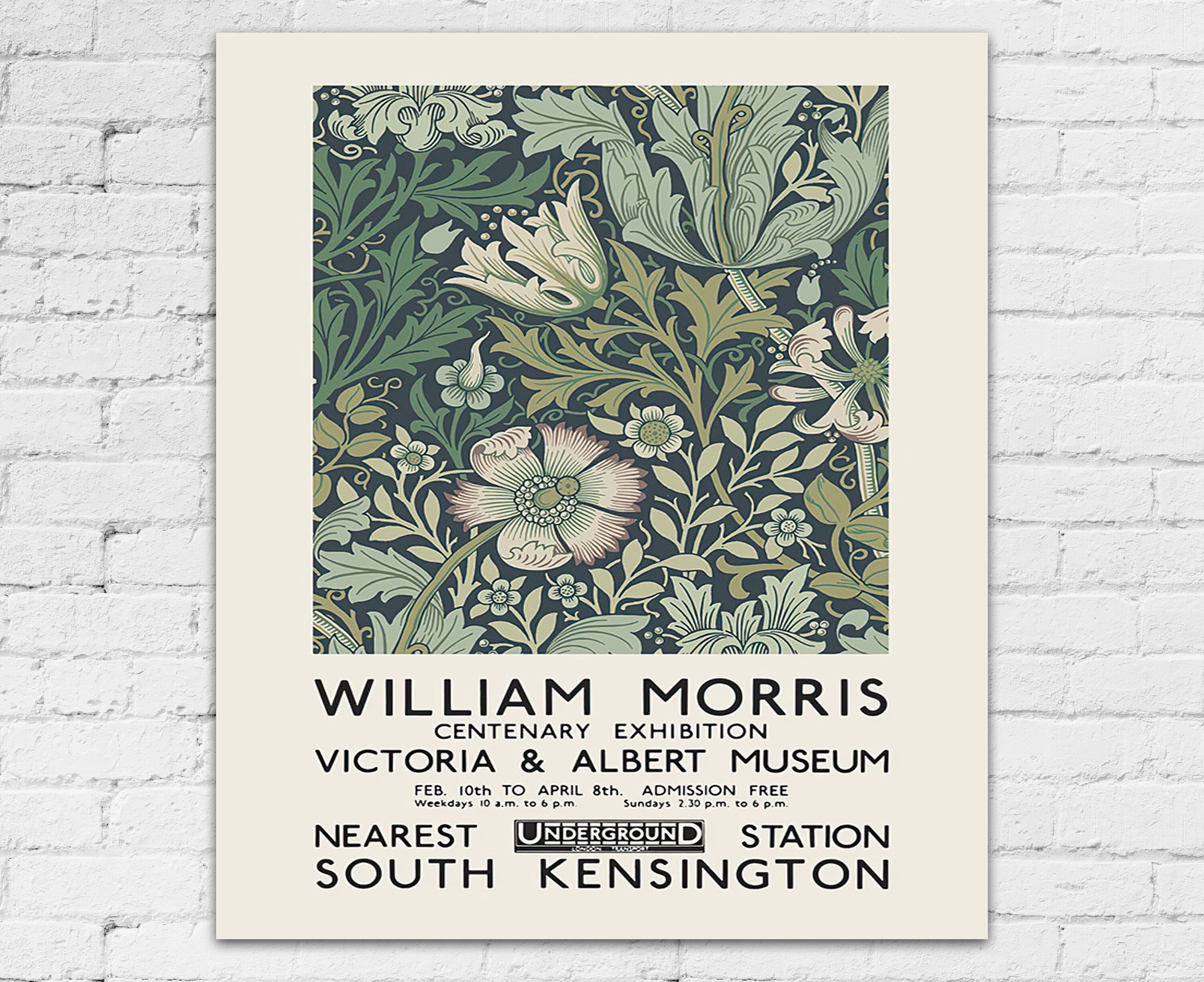 William Morris Exhibition Poster London 1934