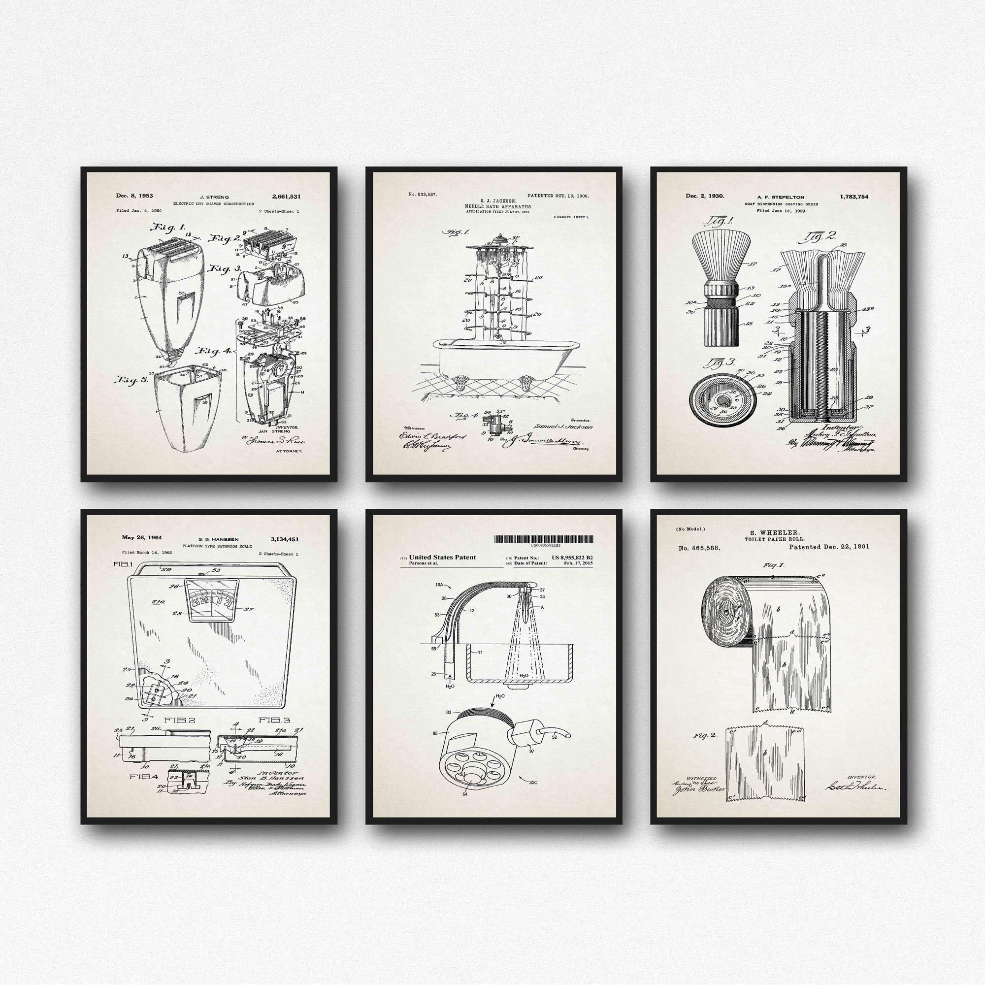 Bathroom Prints Bathroom Wall Art Set of 6 bathroom Posters | Etsy