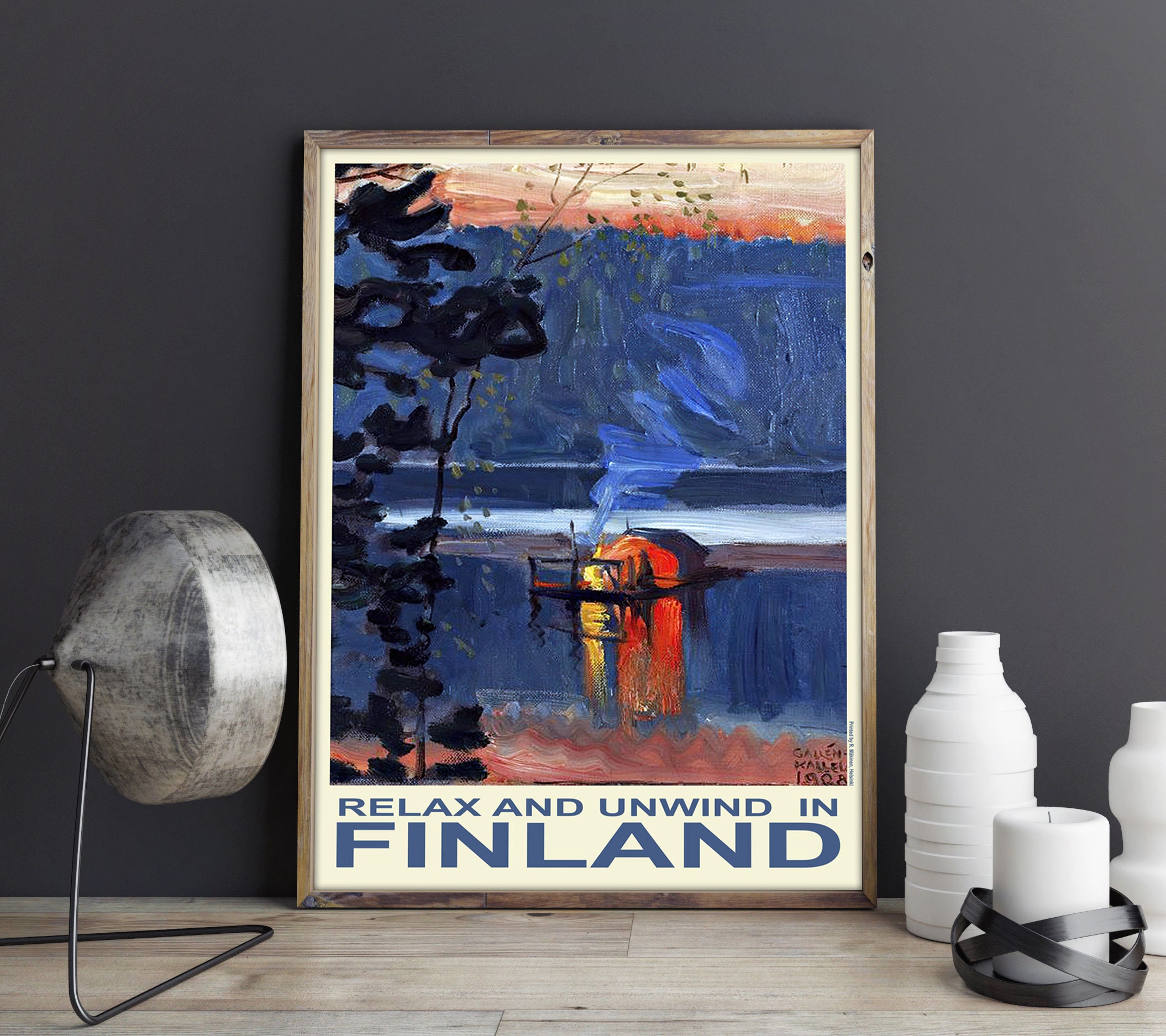 Finland Travel Poster Finland Wall Art Scandinavian
