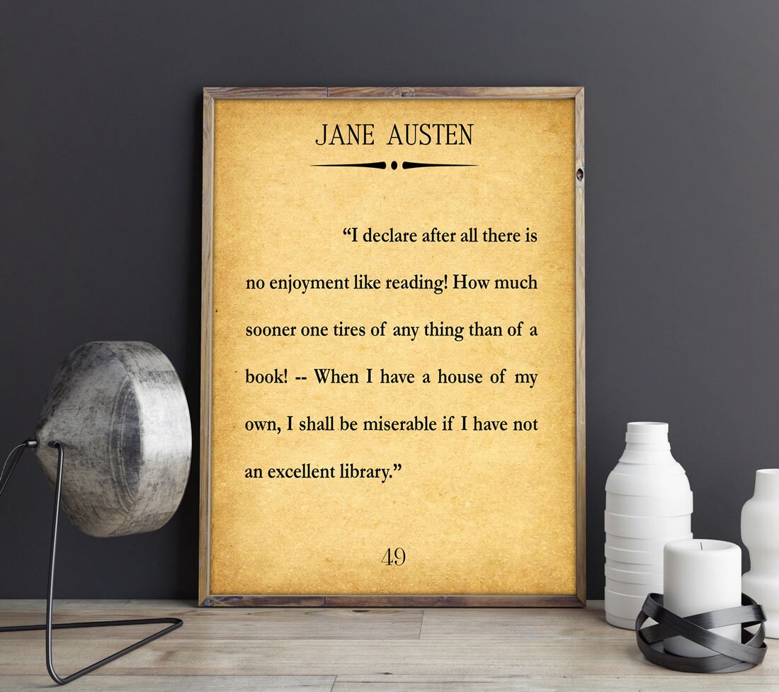 Jane Austen Quote Pride and Prejudice Quote Jane Austen Print Jane