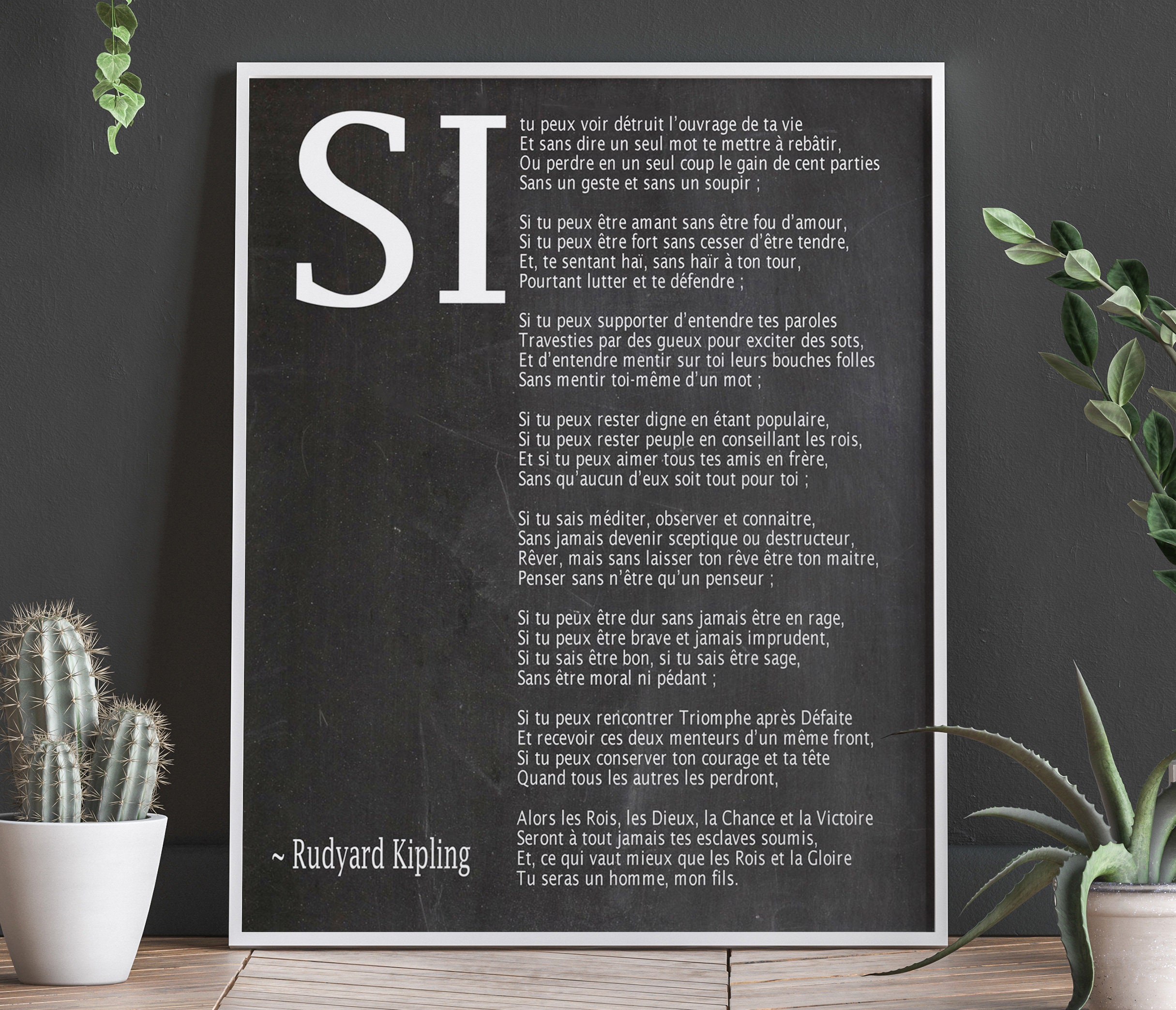 Si par Rudyard Kipling Poème en Français - Etsy.de