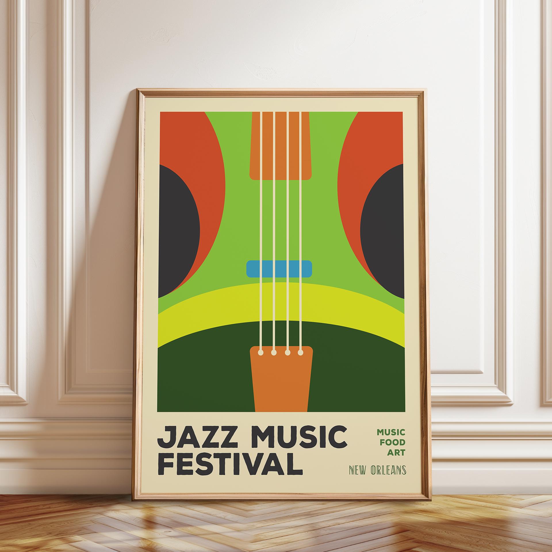 Abstract Jazz Festival Poster: Mid-century Modern Music Print - Etsy