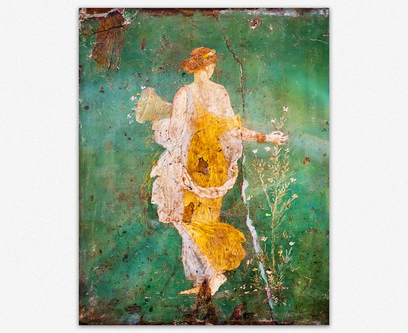 Ancient Roman Goddess Flora Roman Fresco Poster of the Goddess of Flowering Plants Antique Painting Antiquity Wall Art image 9