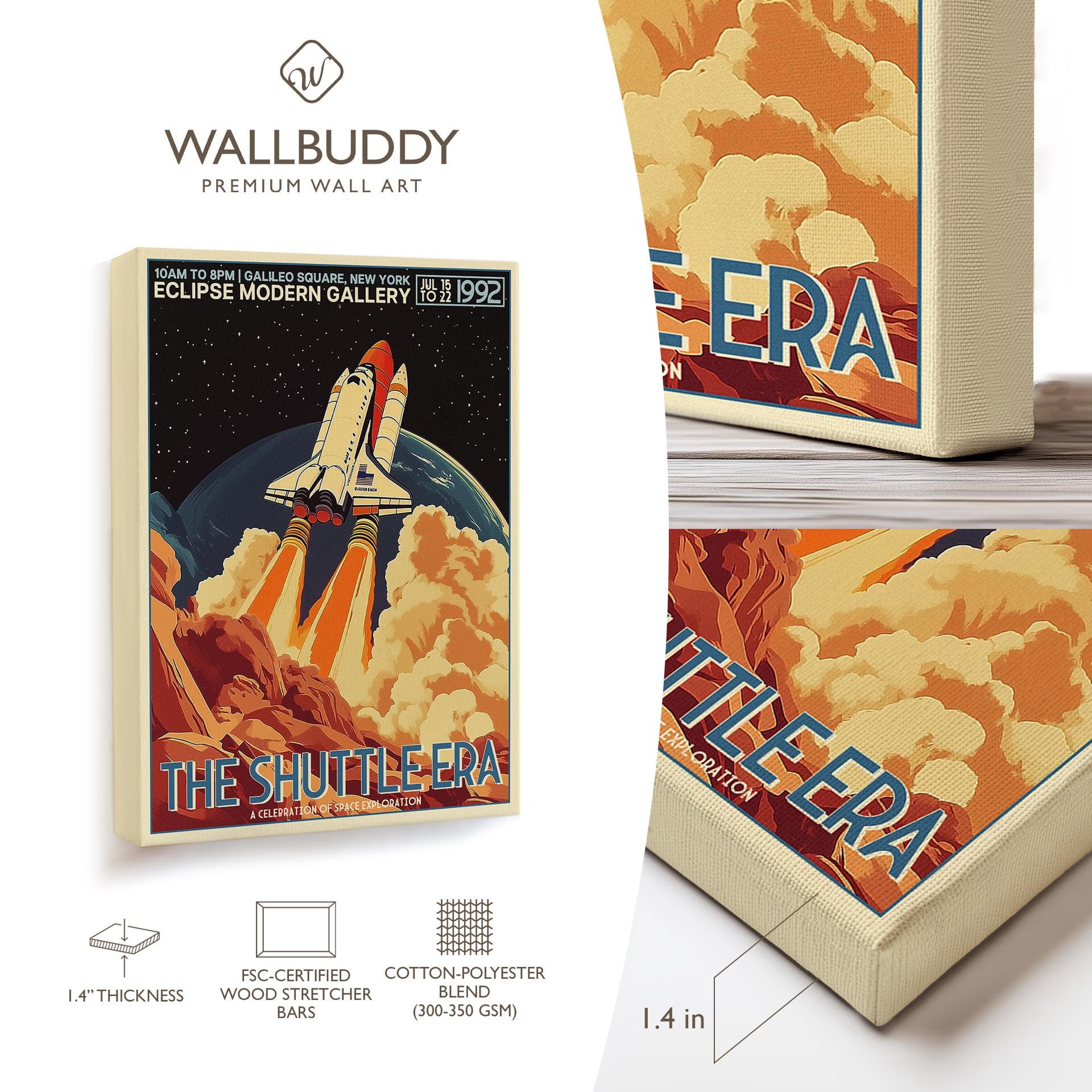 スペースシャトル打ち上げアートプリント：レトロSFポスター - Etsy 日本