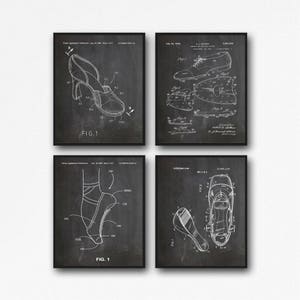 Dance Shoes Patent Art Print: Tap, Jazz, Ballet Studio Decor