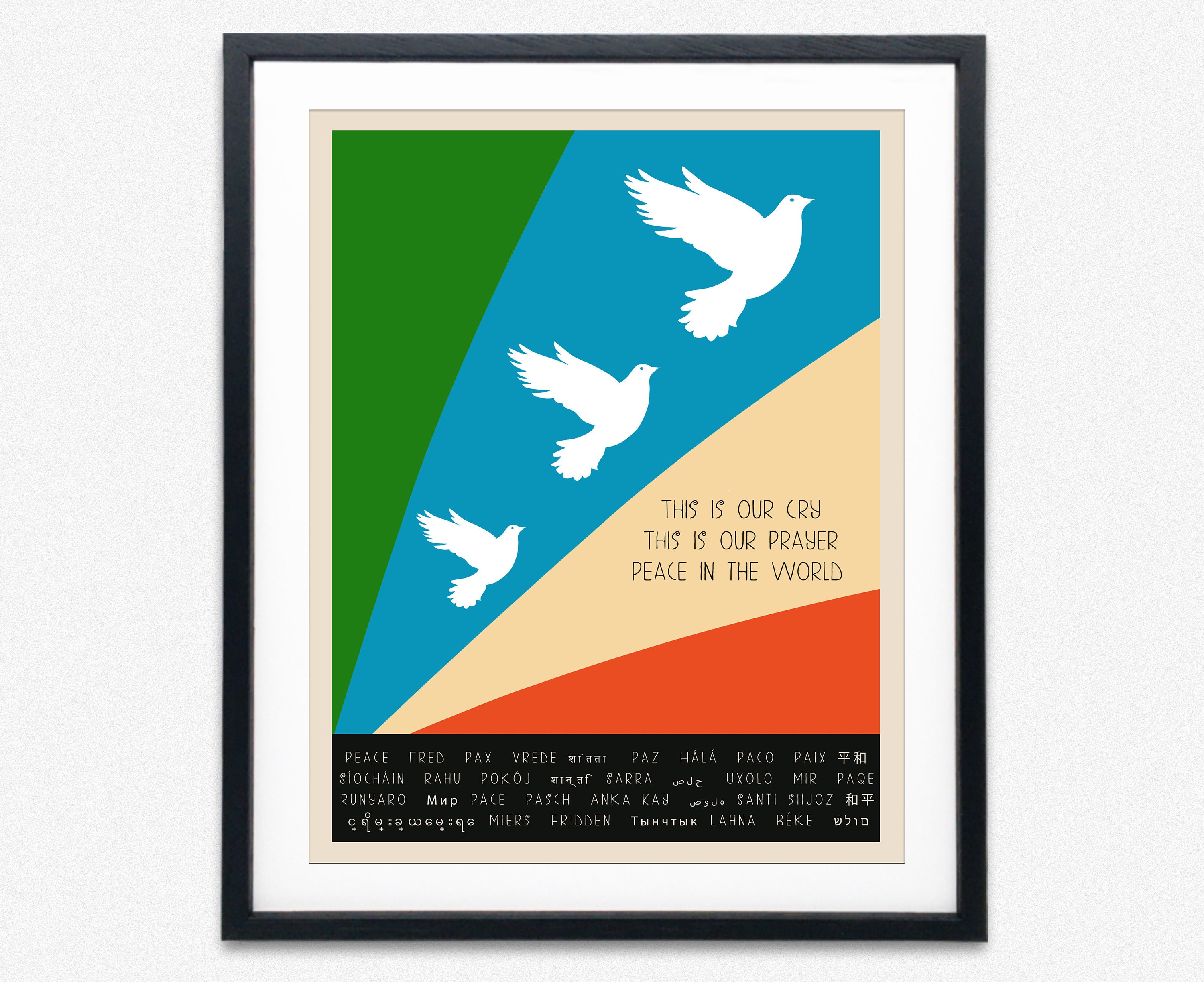 Print Peace Peace Art Gift Poster - 1965 Etsy Peace Peace Wall