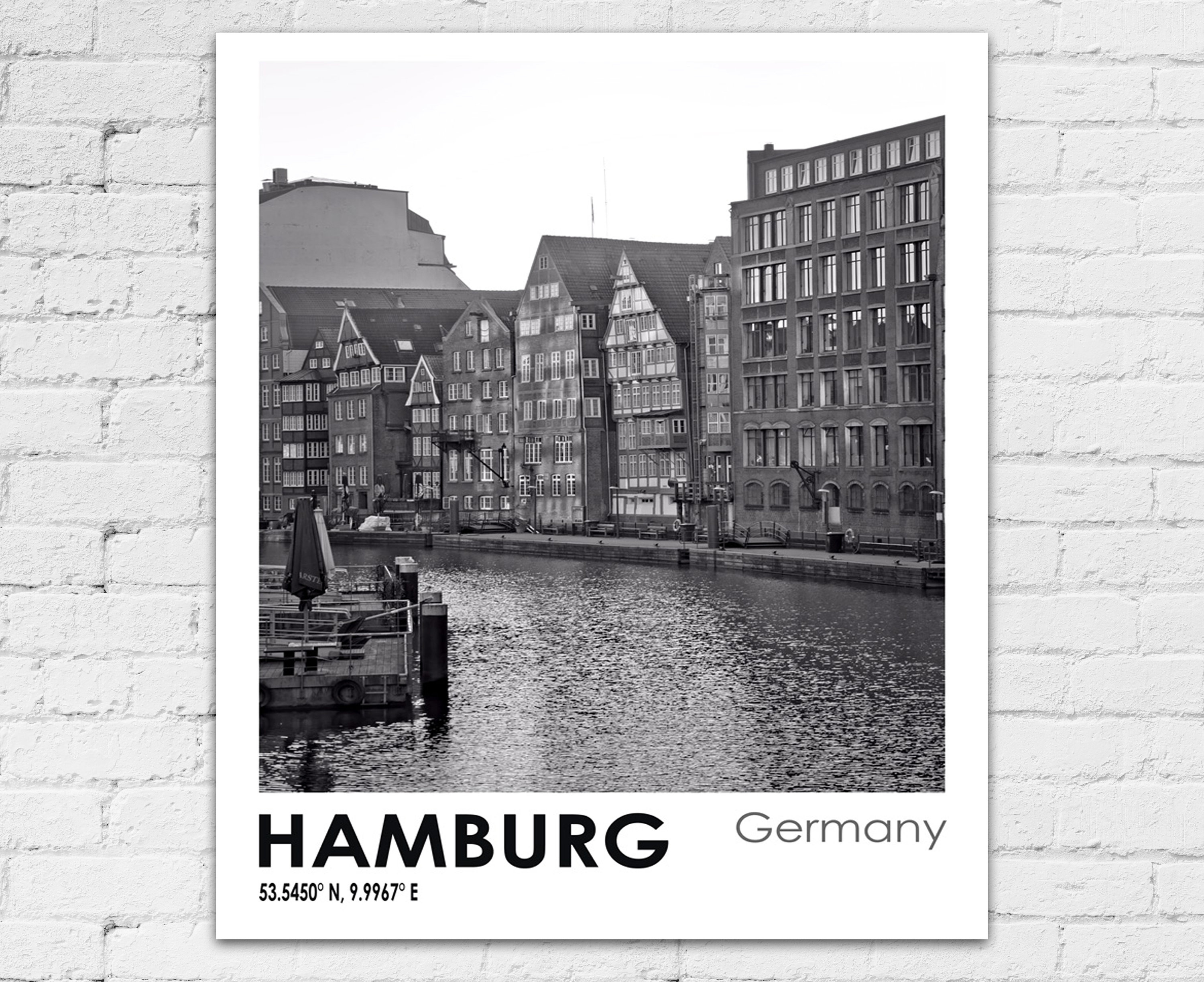 Hamburg Travel Poster Hamburg Photo Print Hamburg Travel Art Etsy