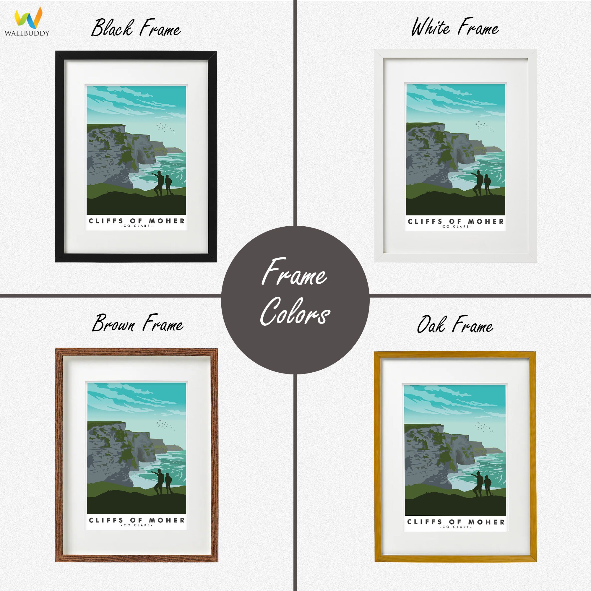 Cliffs of Moher Travel Poster Irish Travel Poster