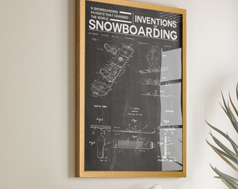 Snowboarding Patent Art Print: Sports Enthusiast Room Decor