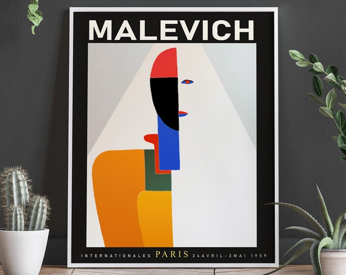 Malevich White Face Paris Exhibition Print