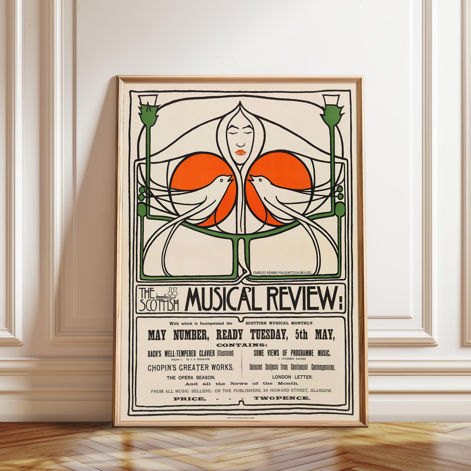 Charles Rennie Mackintosh Scottish Art Nouveau Poster: Glasgow