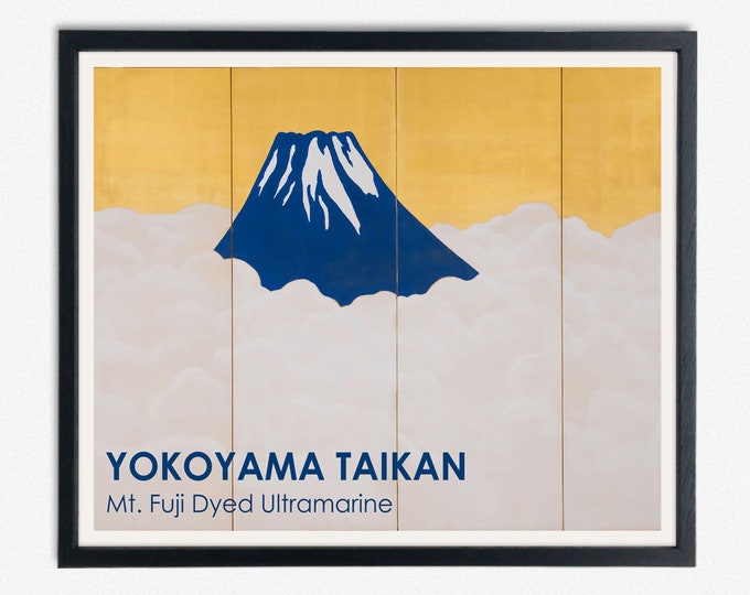 Mount Fuji Painting Modern Japanese Art Capture the Majestic Beauty of Mount Fuji with this Modern Japanese Art Poster Japan's National Park