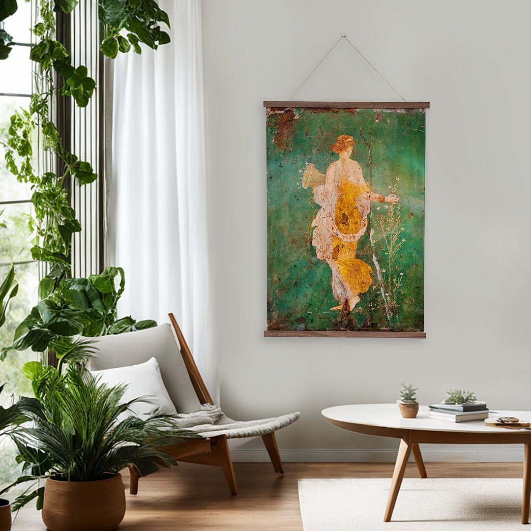 Goddess Flora Wall Hanging - Ancient Roman Fresco Art Print - Printed ...