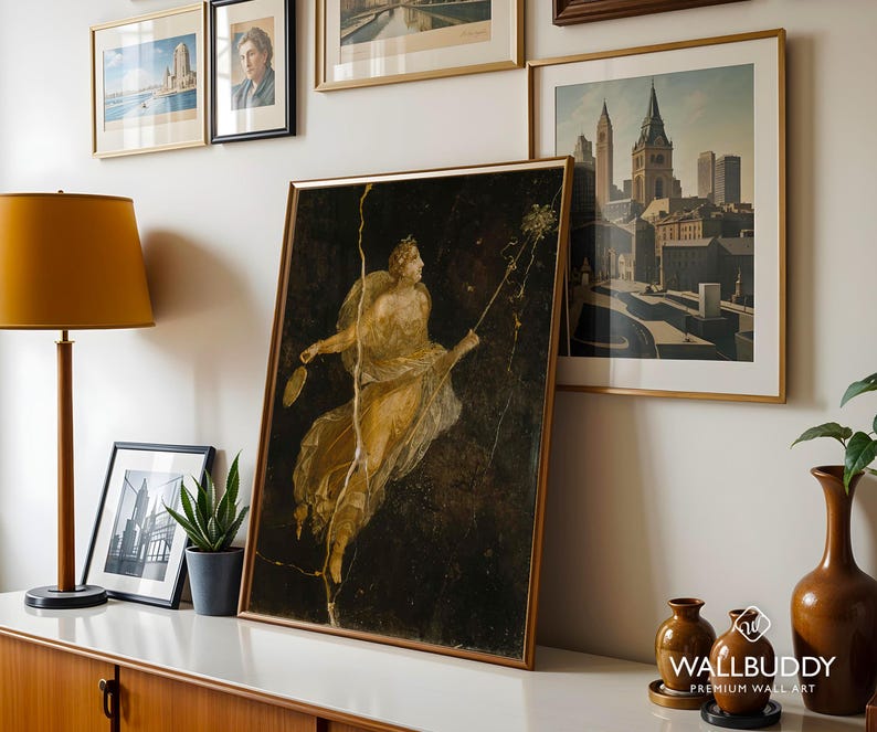 Dancing Maenad Art Print: Ancient Roman Fresco, Bacchic Mythology image 5