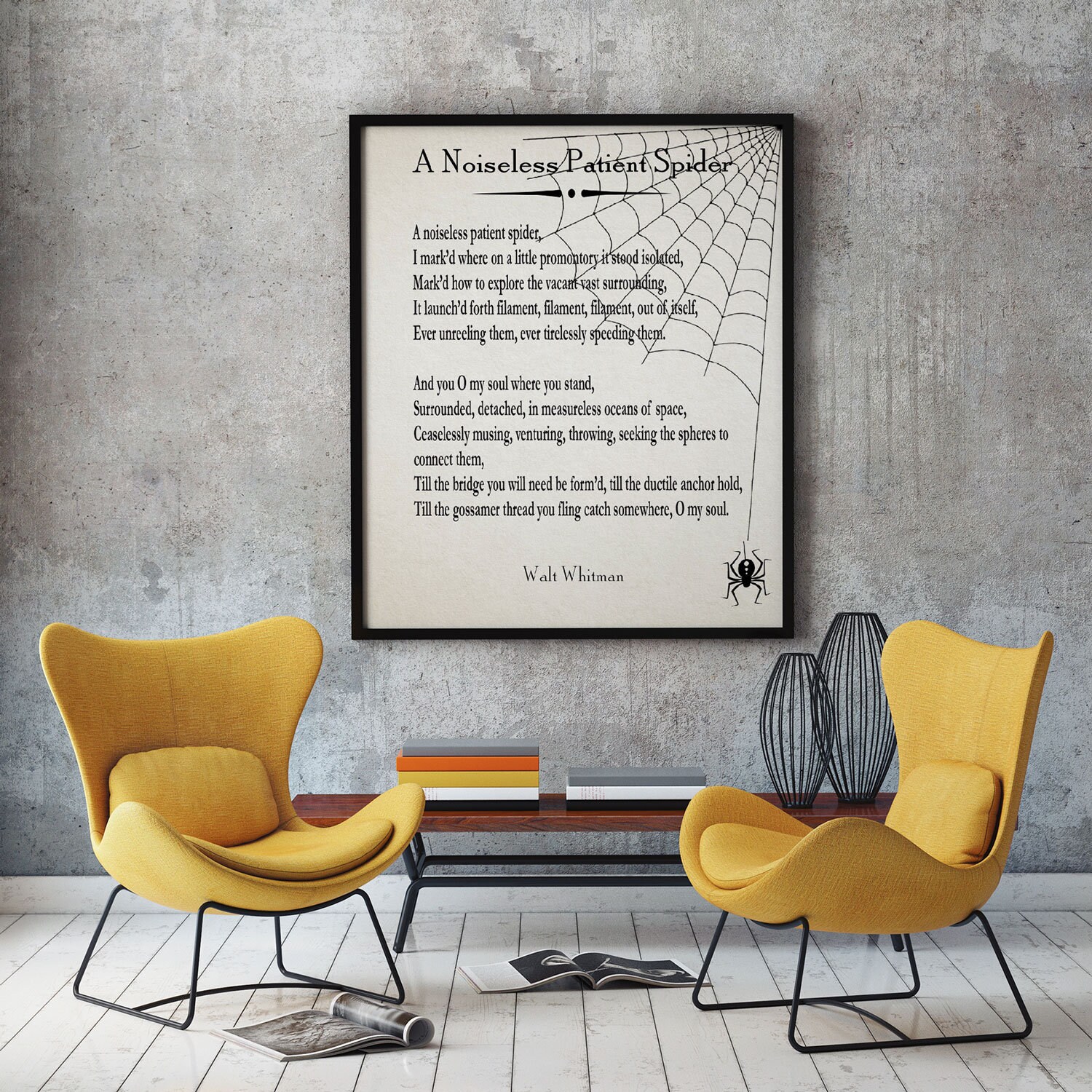 Walt Whitman A Noiseless Patient Spider Poem Print
