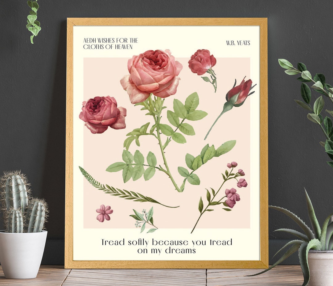 Aesthetic Flower Quotes Wall Decor 'tread Softly for Etsy