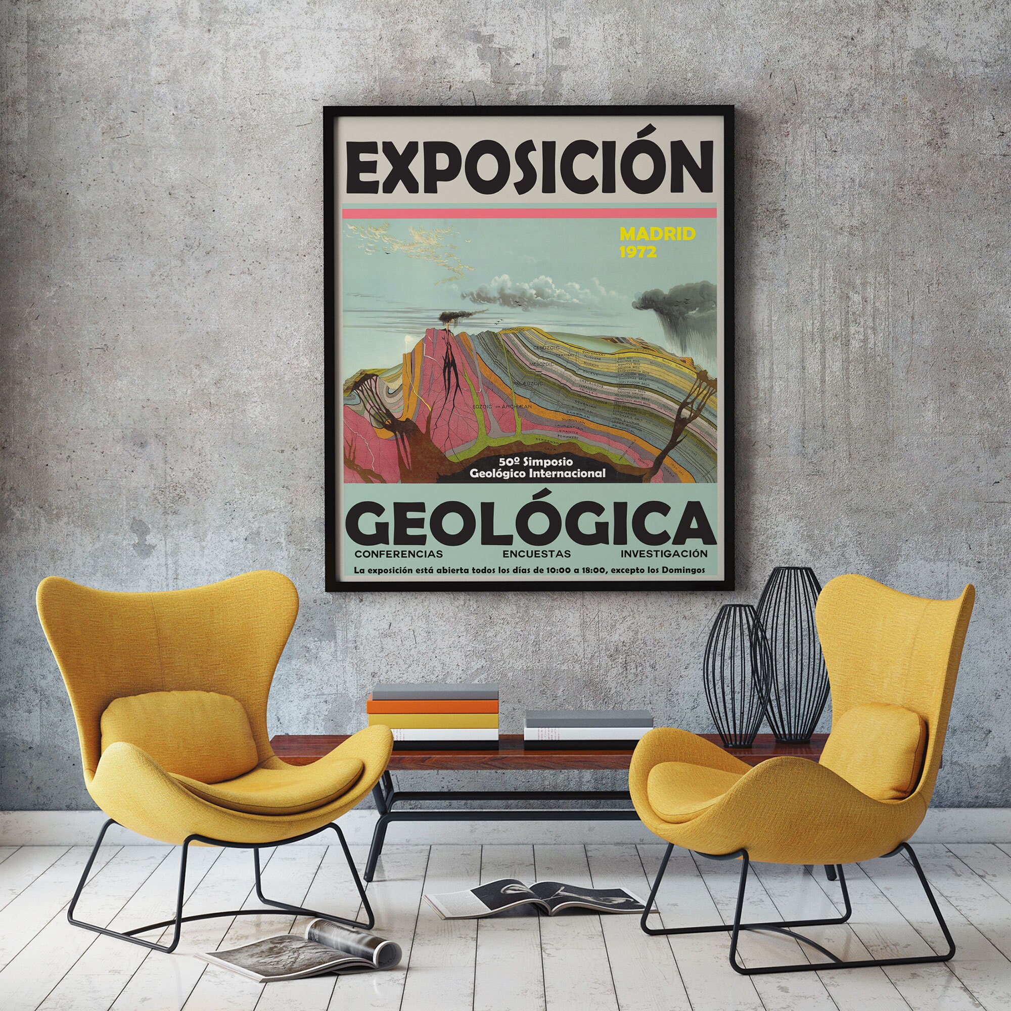 Geological Exhibition Poster 1972 Geology Poster Geology Print Etsy