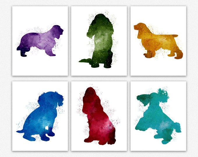 Cocker Spaniel Wall Art Set of 6 Cocker Spaniel Posters for Cocker Spaniel Owner Gift for Cocker Spaniel Mom Cocker Spaniel Accessories