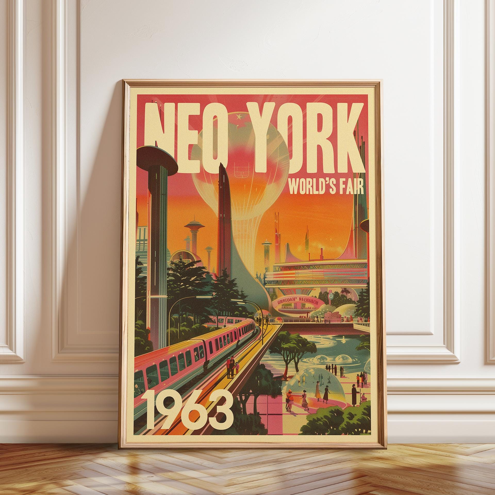 Neo York World's Fair 1963 Print: Retro-futuristic Sci-fi Art - Etsy